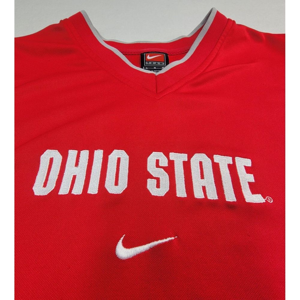 Nike Dri Fit Elite Ohio State Buckeyes Shirt Mens L Long‎ Sleeve Center Swoosh